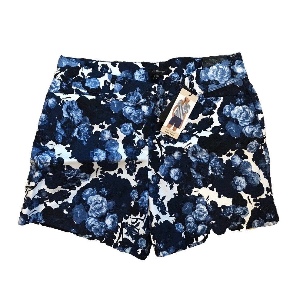 The Limited Womens Tailored Shorts Size 8 Floral Stretch Pockets